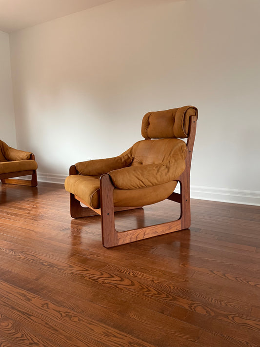 Interna Teak & Leather Lounge Chair