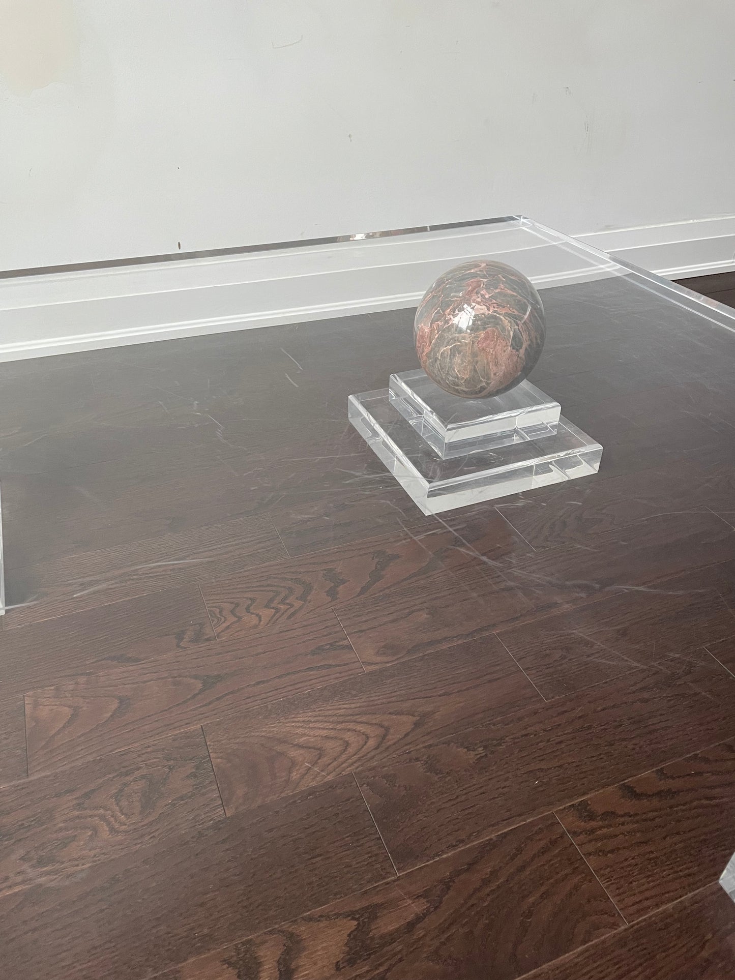 Acrylic and Marble Coffee Table