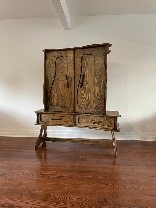 Mission Oak Tall Boy Dresser