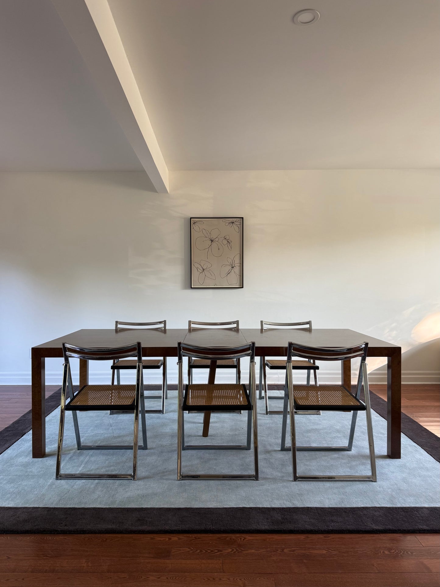 Mappa Burl Wood Parsons Extendable Dining Table