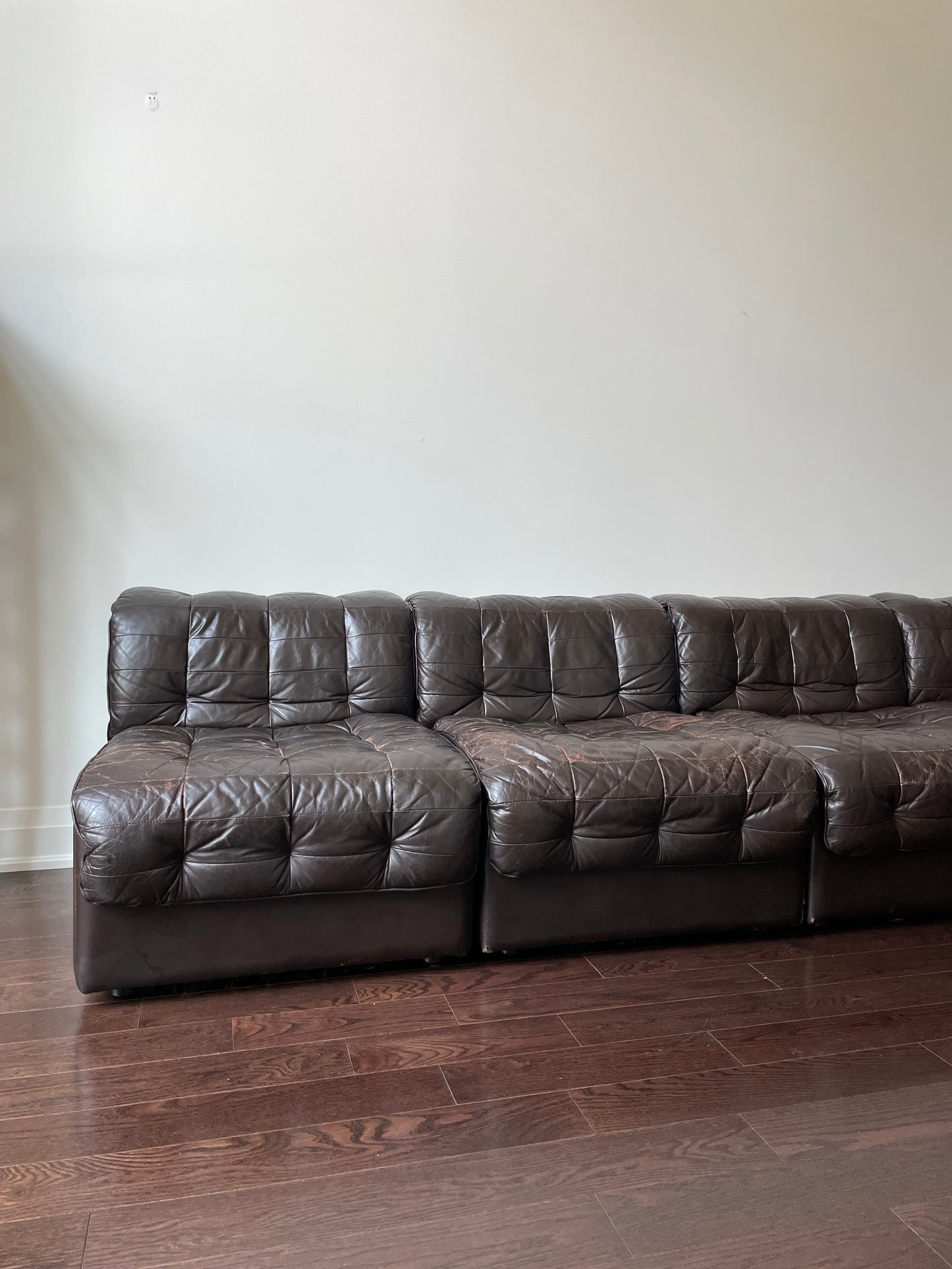 De Sede DS-11 Style Patchwork Leather Modular Sofa