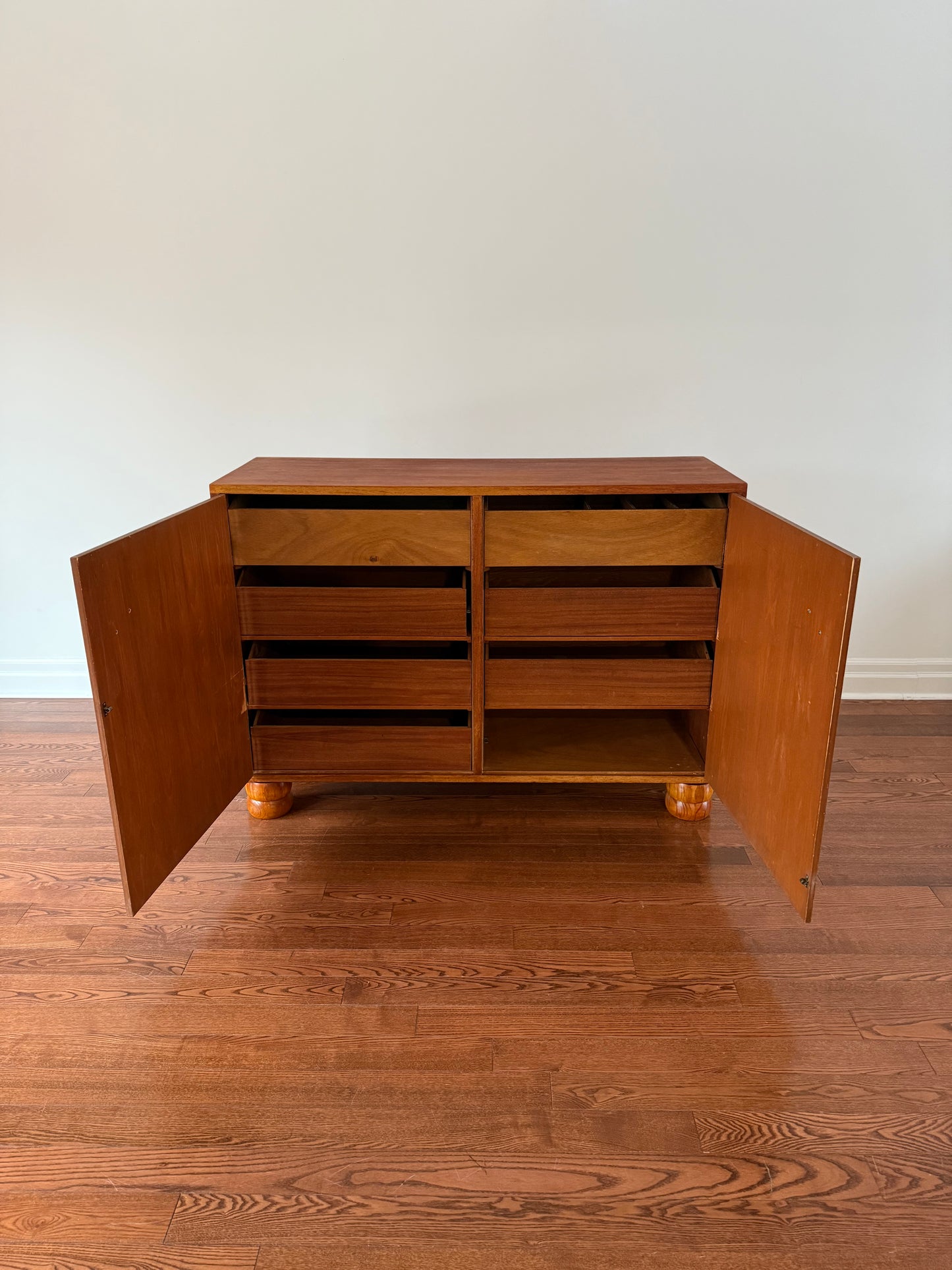 Vintage Handmade Teak & Rosewood Cabinet