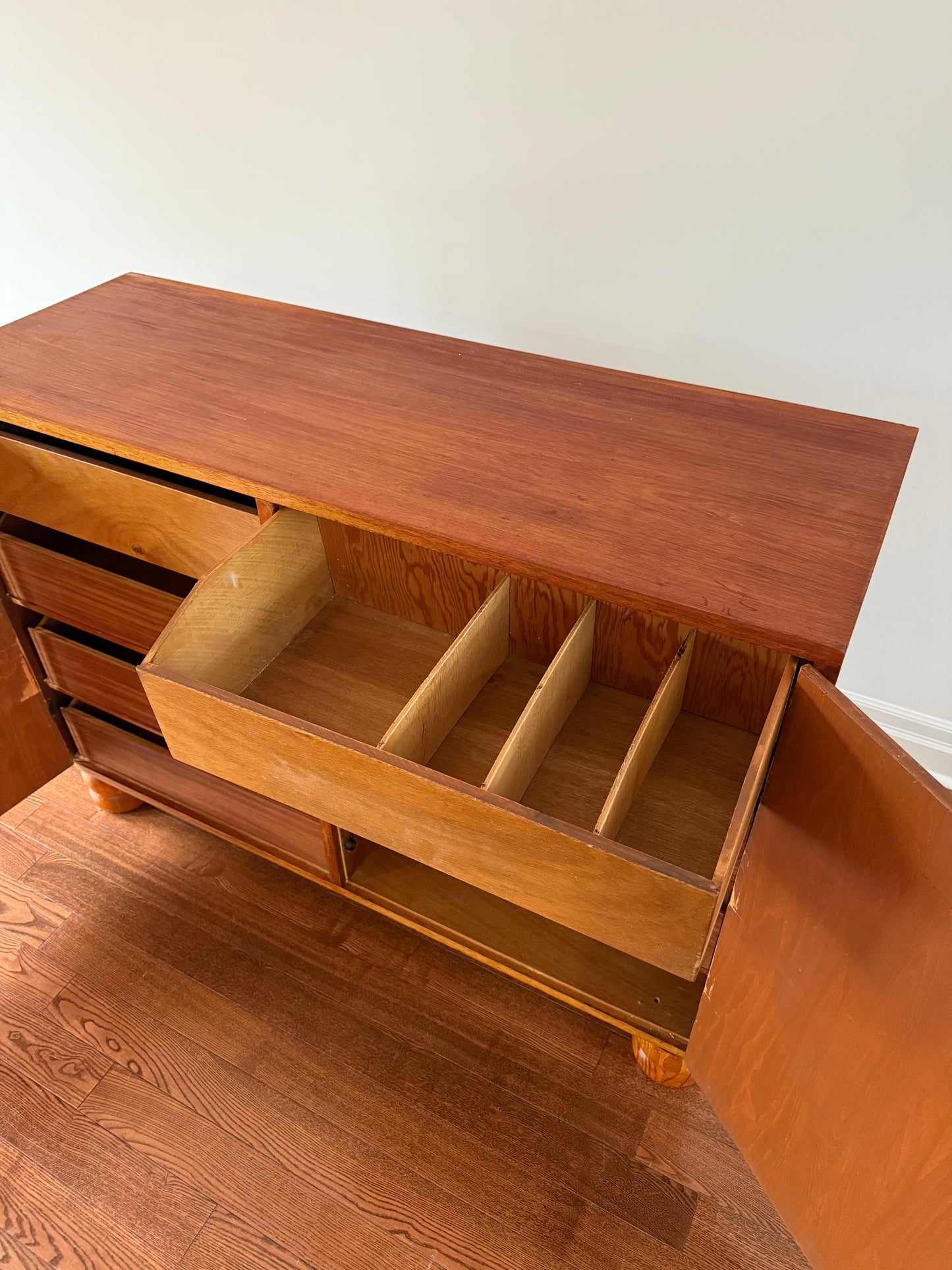 Vintage Handmade Teak & Rosewood Cabinet