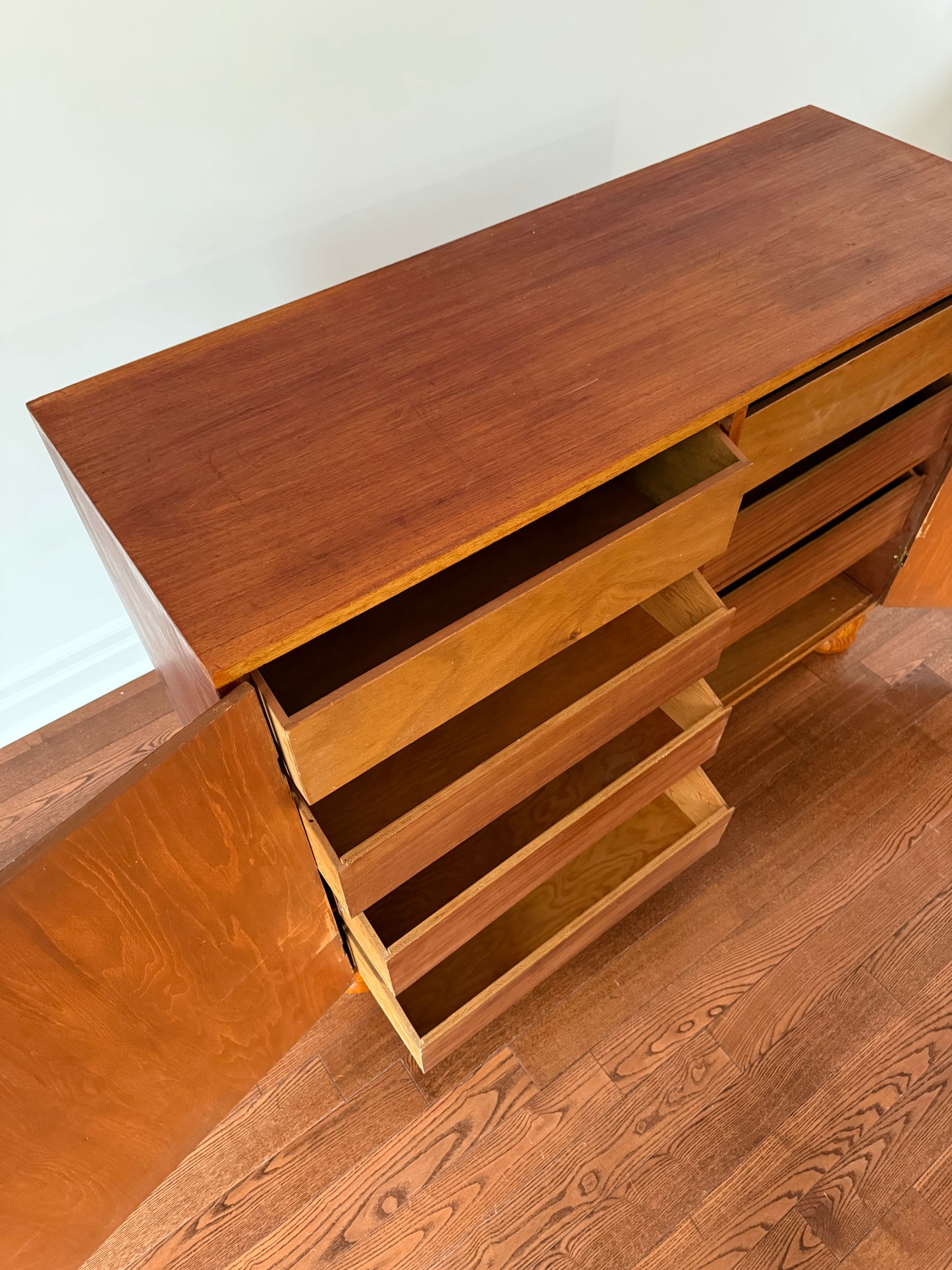 Vintage Handmade Teak & Rosewood Cabinet