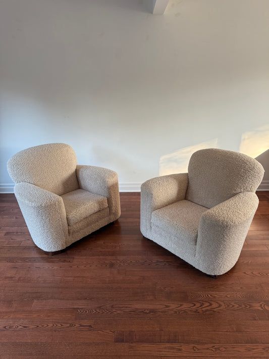 [1 LEFT] Art Deco Club Chairs, 1980s
