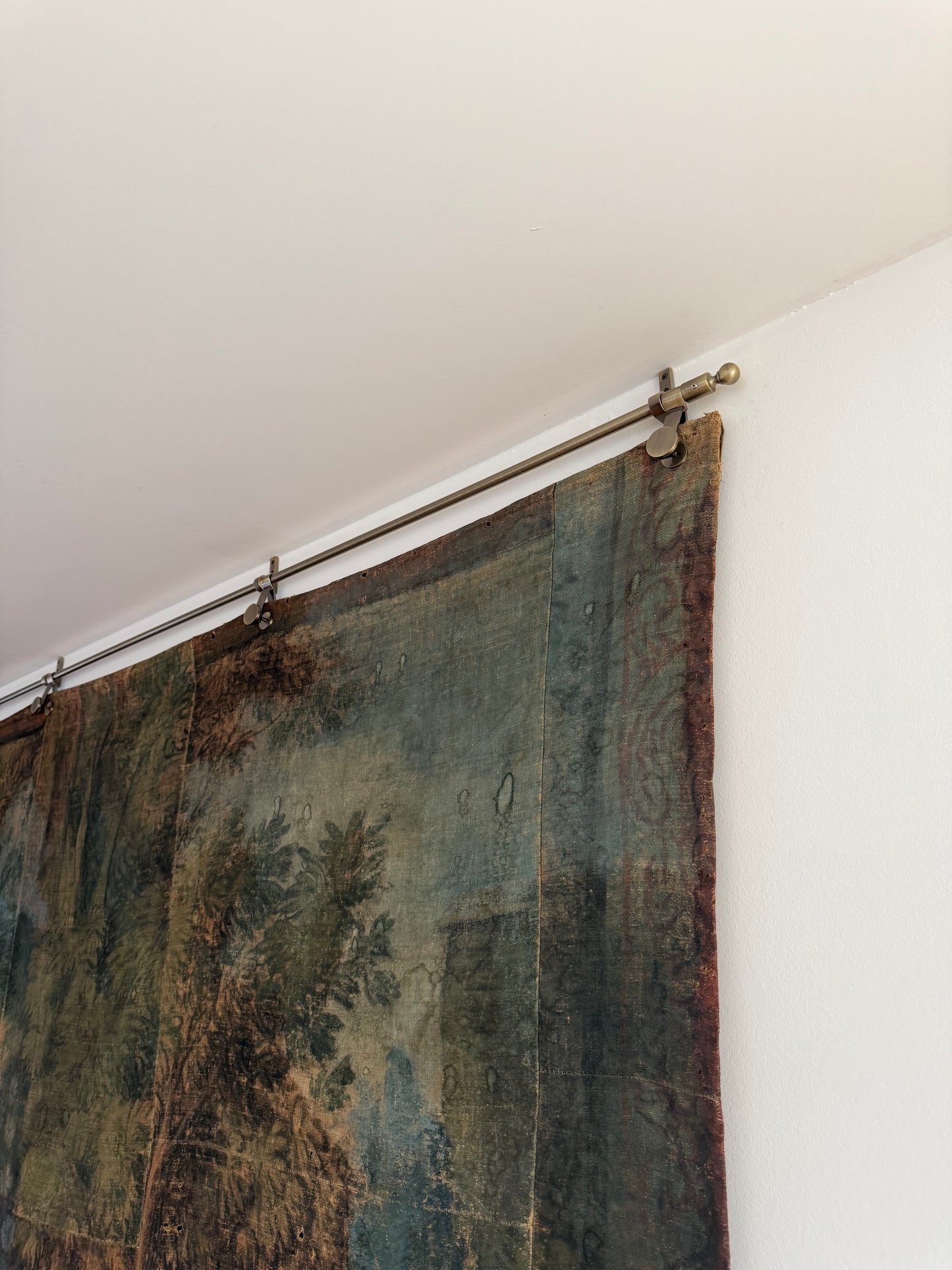Extra-Large Scale Cartoon Tapestry on Linen, 18th Century