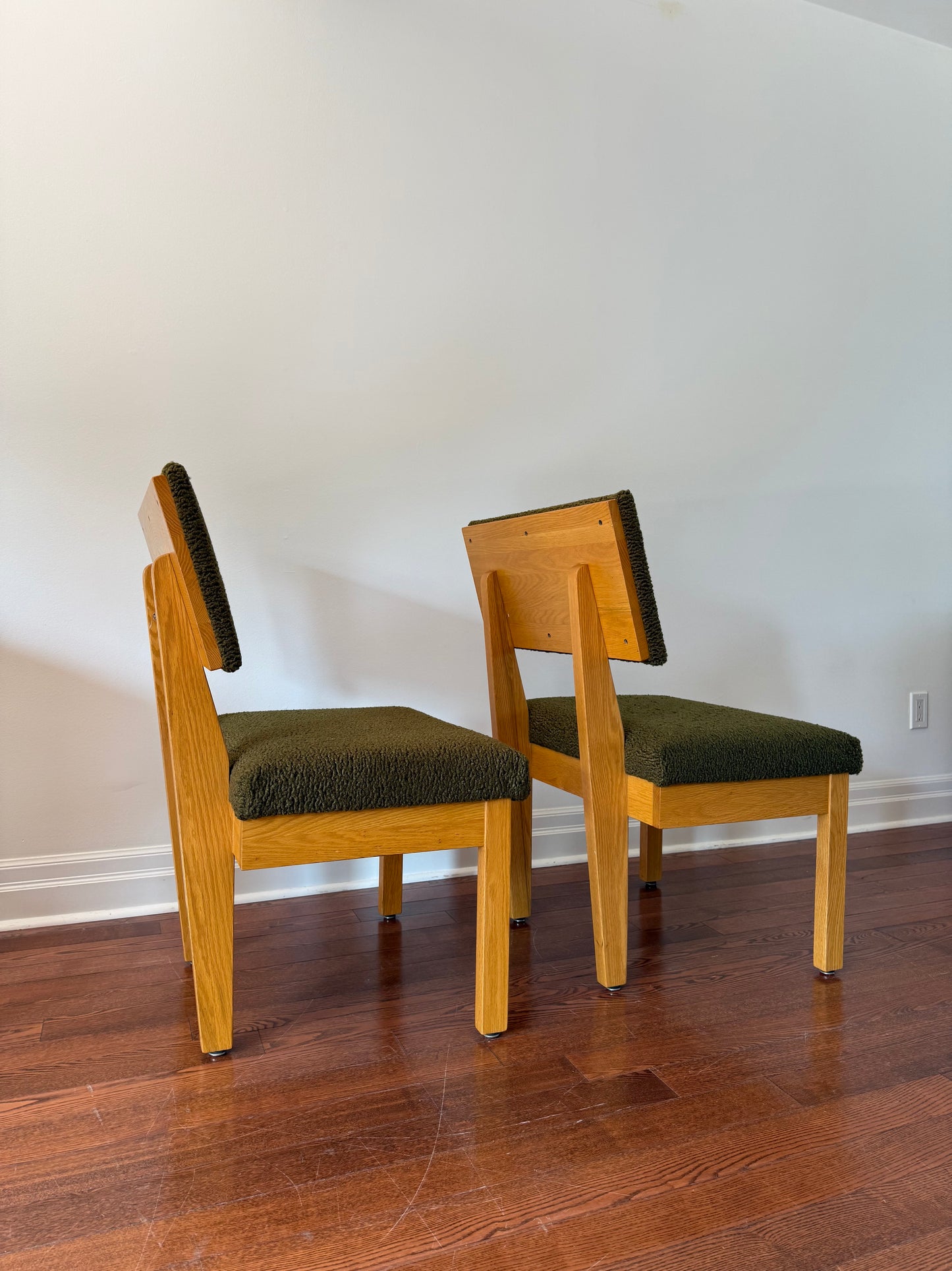 2 x Krug Oak Oversized Dining or Occasional Chairs, 1980